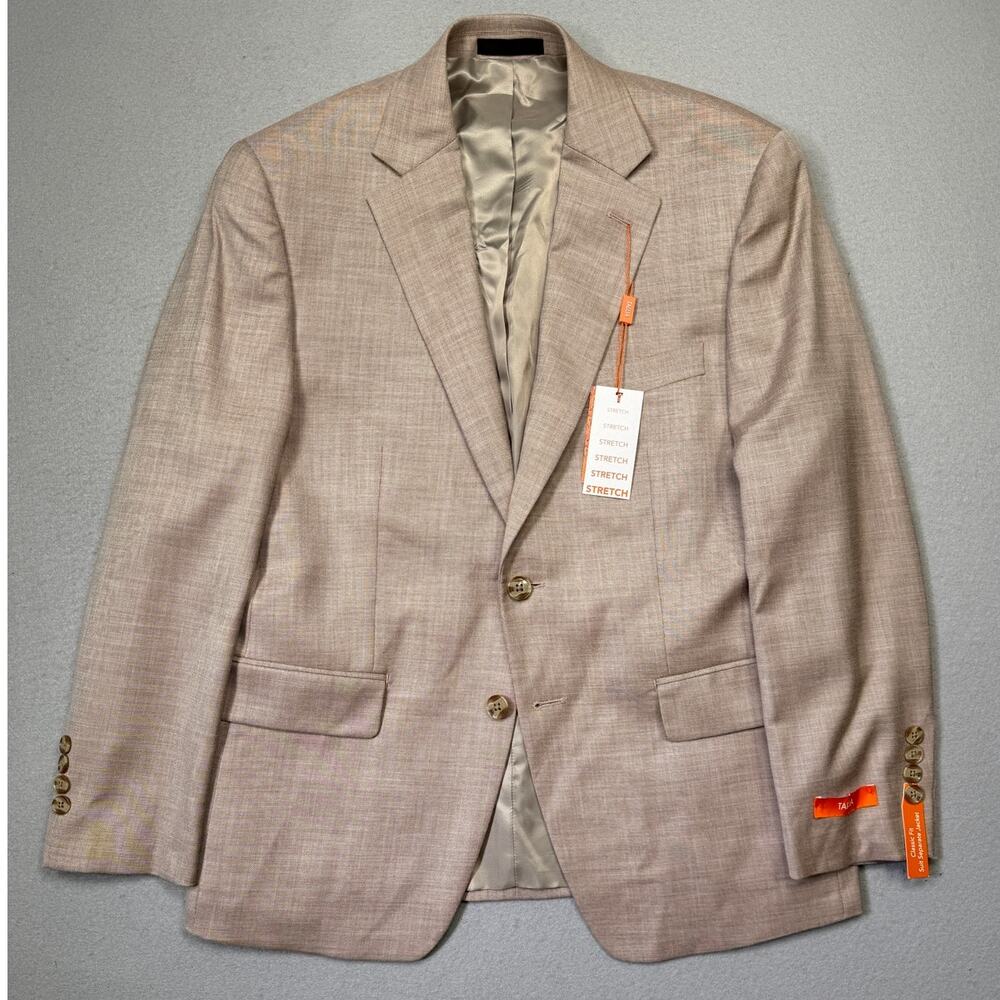 Tallia Men's Classic-Fit Suit Separate Jacket Tan 38S $360